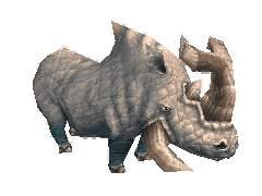 Gif animé rhinocéros prehistorique
